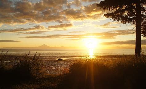 sunset mountain alaska cooks  photo  pixabay pixabay