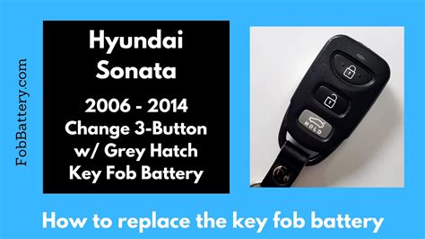 How To Replace The Battery In A Hyundai Sonata Key Fob