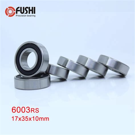 6003RS Bearing ABEC 3 (6 PCS) 17*35*10 mm Deep Groove 6003 2RS Ball ...