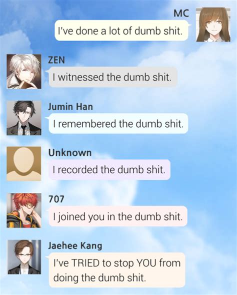 Gay For Jumin Han Mystic Messenger Funny Mystic Messenger Memes Mystic Messenger