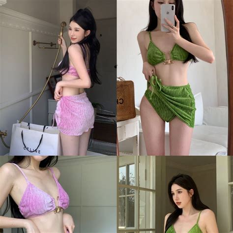 BIKINI 3 ชน มฟองนำและซบใน ชดวายนำ บกน 9431 Shopee Thailand