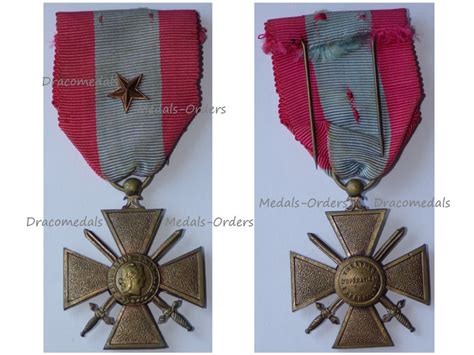 France Ww War Cross Croix Guerre Toe Bronze Star Citation Military