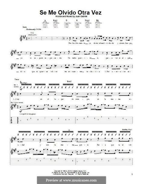 Sheet Music With The Words See Me Olviddo Otra Vez Written On It