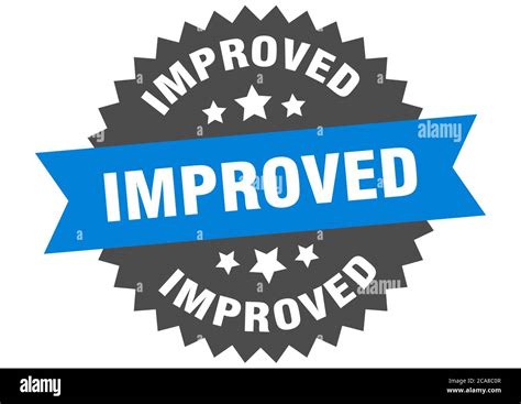 improved  isolated ribbon label improved sign stock vector image