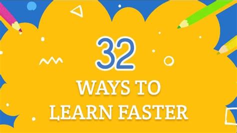 Infographic 32 Ways To Learn Faster