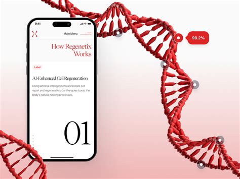 Regenetix Ai Regenerative Medicine Dna Strand Pattern Uiux By