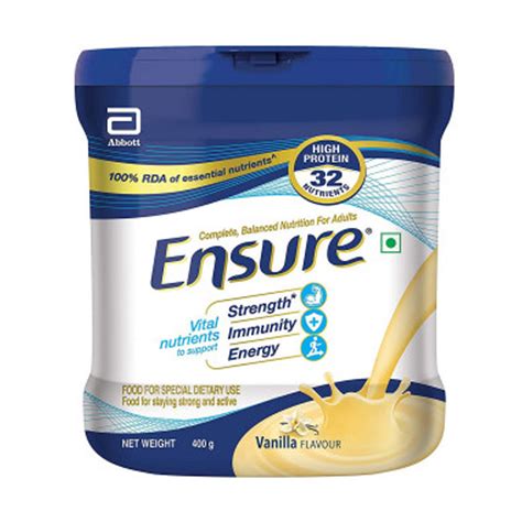 Ensure Vital Nutrients Vanilla Flavor Milk Powder 400gm