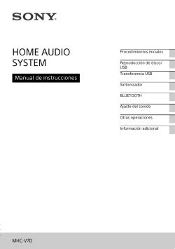 Sony MHC V7D El manual del propietario Guía del usuario