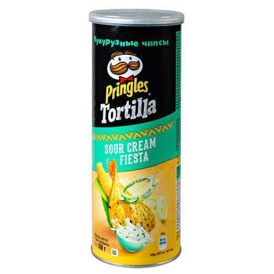 чипсы ПРИНГЛС Кукурузные 'Tortilla' со вкусом сметаны 160 г 1 уп. х 19 шт.