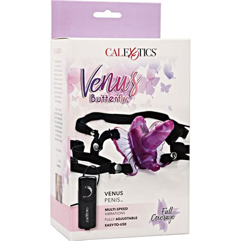 Calexotics Venus Butterfly Venus Penis Strap On Jelly Vibe Purple