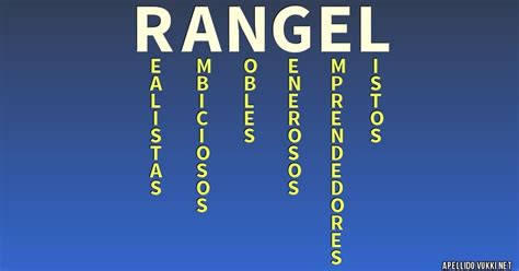 significado del apellido rangel significados de los apellidos