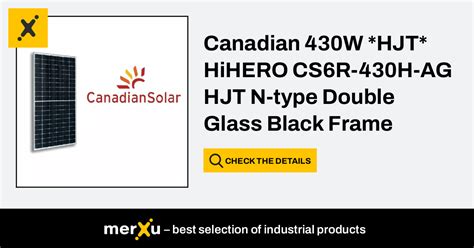 Canadian Solar Canadian 430W N Type Double Glass Black Frame MerXu