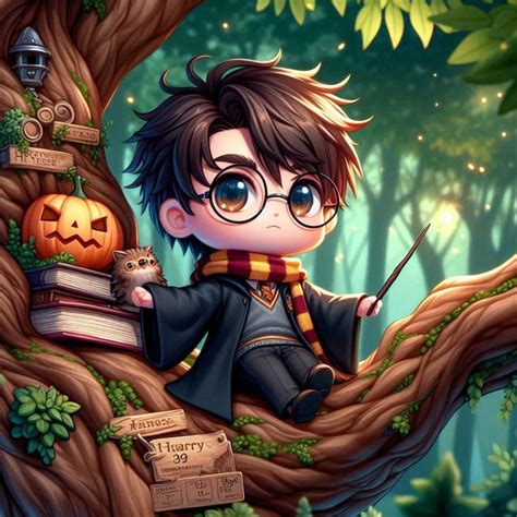 harry potter chibi kawaii harry potter wallpaper chibi hogwarts