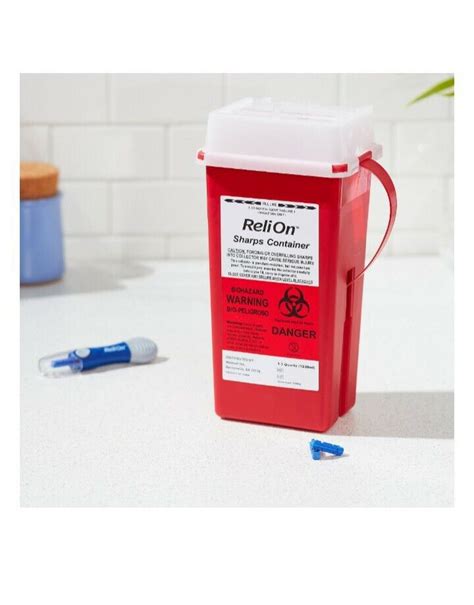 Relion Sharps Container For Insulin Syringes Pen Needles And Lancets