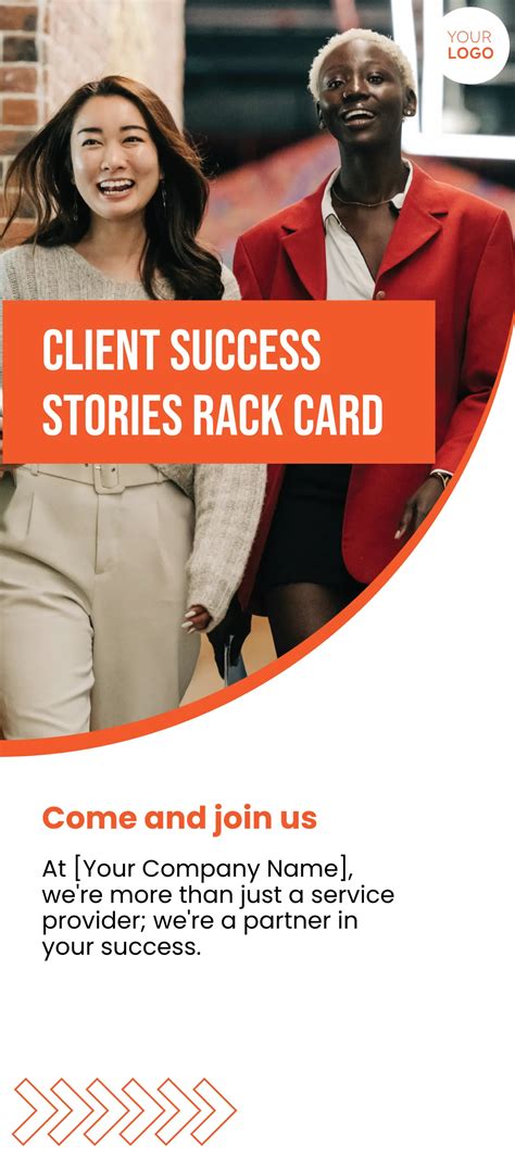 Free Client Success Stories Rack Card Template to Edit Online