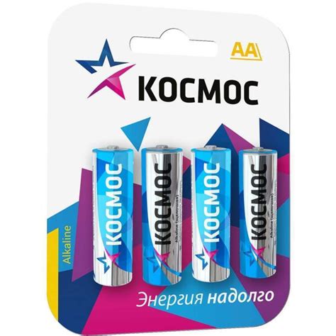 Элемент питания «Космос» АА, 1.5В, 4 шт купить в Минске: недорого, в ...
