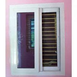 Aura Rectangular UPVC White Sliding Window For Residential Thickness