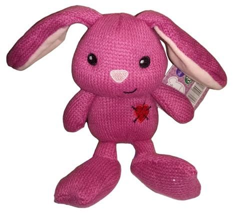 Вязаная мягкая игрушка кролик (розовый) - купить с доставкой по ...