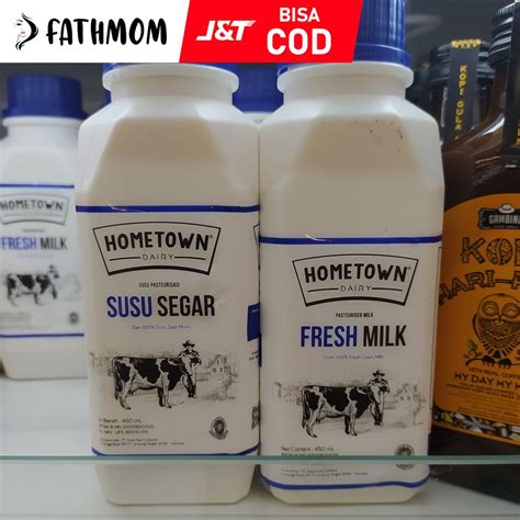 Jual HOME Town Fresh Milk Botol Susu Segar 450ml Shopee Indonesia