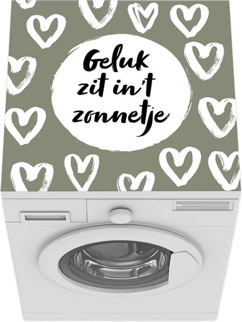 Wasmachine Beschermer Wasmachine Mat Tekst Geluk Zit In T