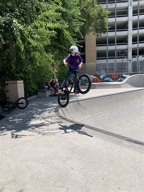 My 10 year old working on 180 fly outs. : r/bmx
