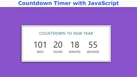 How To Create A Countdown Timer With Javascript Css