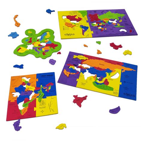 World Map Europe Map Asia Map India Map Puzzle With