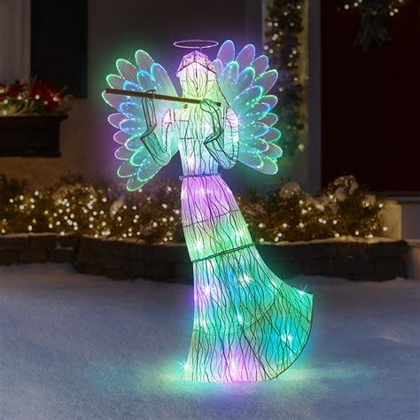 The Animated Fiber Optic Angel Hammacher Schlemmer