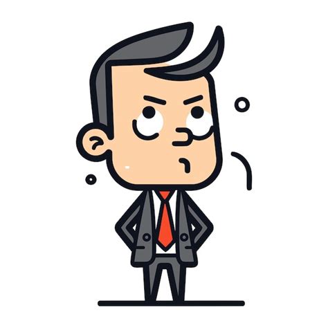 Premium Vector | Angry businessman cartoon vector illustrationaaa