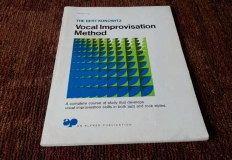 Bert Konowitz Vocal Improvisation Method Alfred Vintage Music Book Ebay