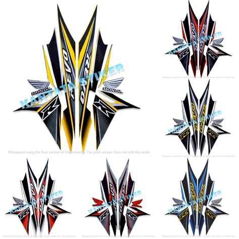 Jual STIKER STRIPING LIS BODY MOTOR HONDA REVO 110R 2008 REVO LAMA