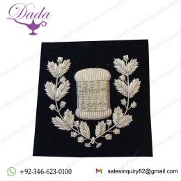 Drum Major Silver Hand Embroidery Arm Blazer Badge Bullion Embroidered