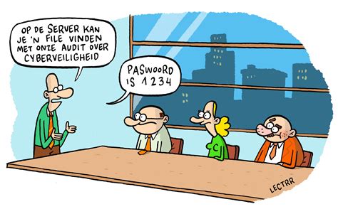 Cfo Audit Cyberveiligheid Cartoons