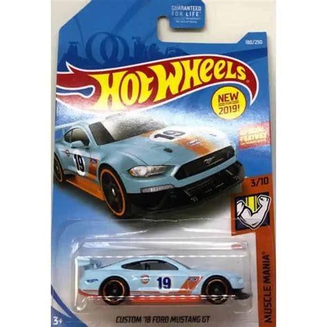Hot Wheels Muscle Mania Custom Ford Mustang Gt Gulf Universo Hot Wheels
