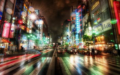 Fondos De Pantalla Jap N Calle Paisaje Urbano Noche La Carretera