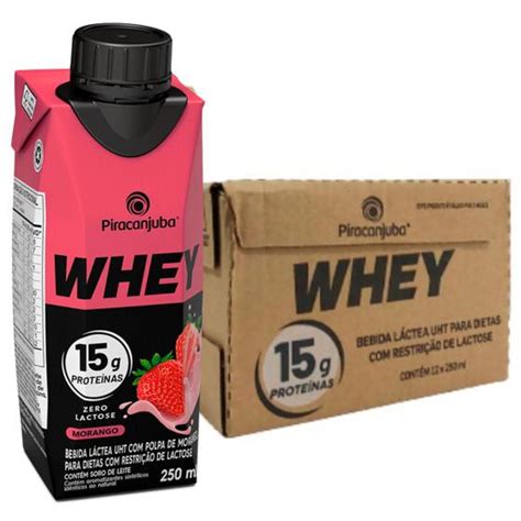 Pack 12 unidades Bebida Láctea Whey 15g de Proteína Piracanjuba Zero