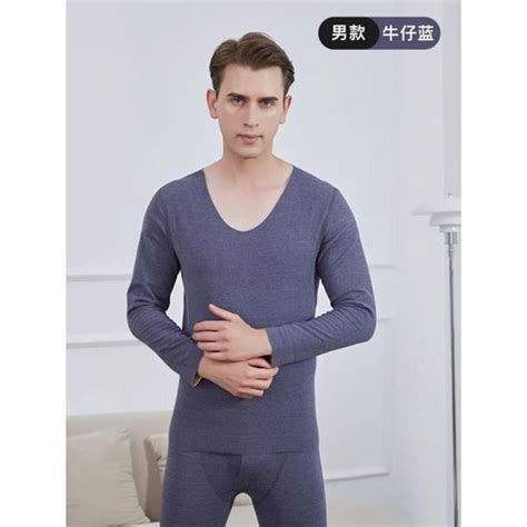 Ensemble De Lingerie Costumes De Pyjama Velours Double Face Sous V Tements Thermiques