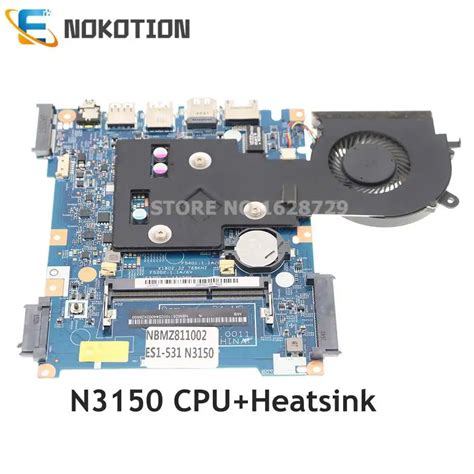 Nokotion For Acer Aspire Es Laptop Motherboard N Cpu Heatsink