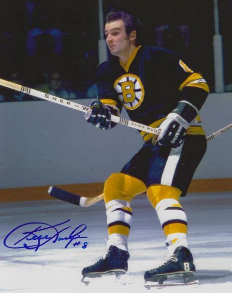 Autographed KEN HODGE 8X10 Boston Bruins Photo Main Line Autographs