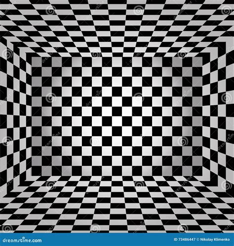 Black and White Chessboard Walls Room Background Eps 10 Stock ...