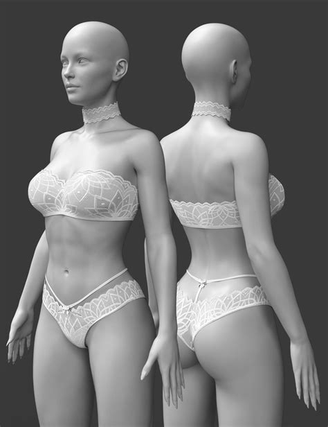 X Fashion Flower Lingerie For Genesis And Females Daz D