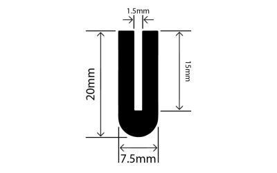 Rubber U Channels Solid Rubber The Rubber Company