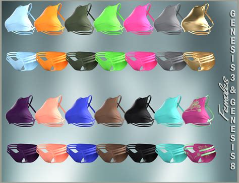 High Neck Bikini For Genesis 3 And Genesis 8 Female S Daz 3D