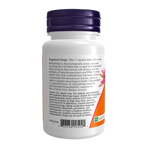 Methyl Folate 5000 mcg Veg Capsules - Cook's Natural Market