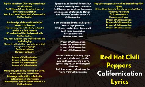 Red Hot Chili Peppers Californication Meaning And Lyrics What They Say About Fame And Identity