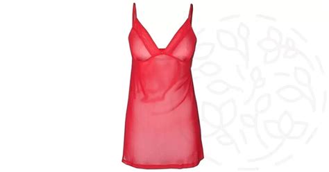 Nucleus Red Babydoll Camisole In Mesh Fire Hot