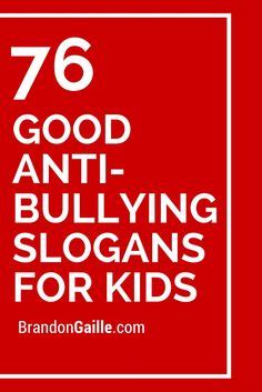 anti bullying slogans