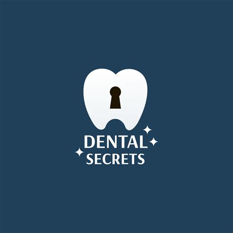 Dental secrets logo with key hole in tooth symbol for dentist
