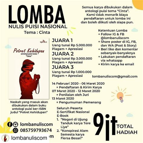 Lomba Menulis Puisi Nasional Pusat Info Lomba Menulis