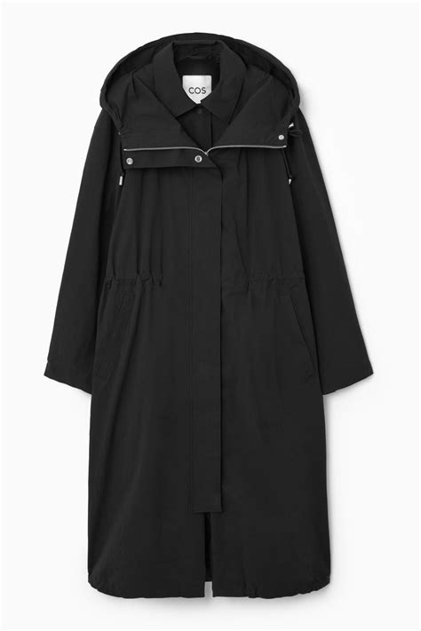 Cos Oversized Layered Parka In Black Endource